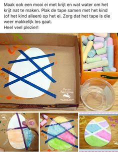 the instructions for making an art project with colored crayons and glue on paper