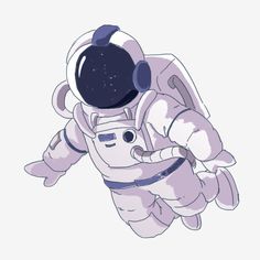 an astronaut floating in the air