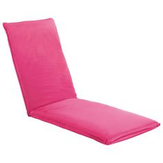 a pink chair cushion on a white background