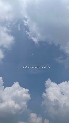 an airplane flying in the sky with a quote above it that reads, if it's meant to be at least the same height