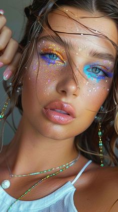 Romantic Wedding Makeup, Coachella Makeup, Lost Village, Festival Face, Christmas Makeup Look, Holiday Makeup Looks, Look Festival, Fairy Makeup