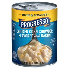 a can of progresso canned potato with bacon