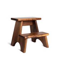 De Jong and Co Merton Step Stool Walnut Upcycle Wood, Handmade Wood Furniture, Wood Step Stool, Apartment Needs, Wooden Step Stool, Heath Ceramics, Wood Turning Projects, Out Of Reach, Wooden Stools