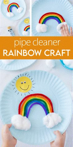 paper plate rainbow craft for kids to make