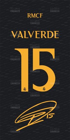 a black and yellow poster with the number fifteen in it's center is an image of a surfboard