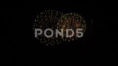 fireworks with the word pond5 written on it