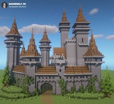 an image of a castle in minecraft