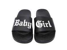 Baby Girl slides are super soft bottoms & comfy for ya daily looks!! - US women size - Fit true to size, if you are in between sizes or have wide feet, SIZE UP! Luxury Slides, Cute Slides, Slides For Women, Womens Slides, Slides Shoes, Black 7, Daily Look, Comfy Fits, Cute Shoes