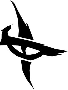 a black and white image of an arrow in the shape of a bow with two arrows