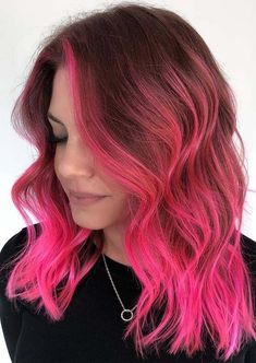 Hair Color Plum, Pink Hair Color, Plum Hair, Pink Hair Dye, Hot Pink Hair, Short Red Hair, Hair Color Burgundy, Hair Color Auburn, Long Hair Color