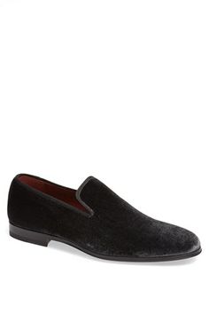 Magnanni 'Dorio' Velvet Venetian Loafer available at #Nordstrom Formal Slip-on Loafers With Suede Lining, Classic Formal Slip-ons With Suede Lining, Formal Almond Toe Loafers With Suede Lining, Goodyear Welted Slip-ons For Galas, Formal Slip-ons With Almond Toe And Suede Lining, Prps Jeans, Black Dinner, Dinner Jacket, Boss Black