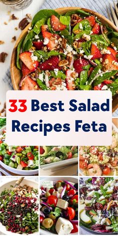 the best salad recipes for feta cheese, lettuce, tomato, and other foods