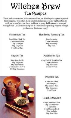 the recipe for witches brew is shown