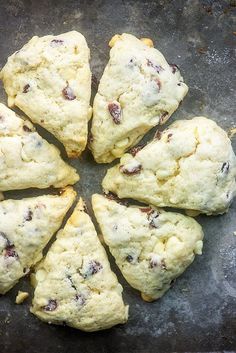 six scones arranged in a circle on top of a table