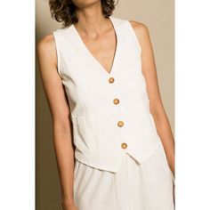 Golondrina Via Bona Drag (No Tags) Xs/S (Sold Out) Nwot, Never Worn Two Pocket, Fitted Classic Vest Contrasting Tortoise Shell Buttons 100% Natural Cotton Rough Natural Weave Deep V Neck Sleeveless Layering Piece Button Front Tank Cream, Ivory, Stone, Neutral, Off White Approx Measurement Bust 16” Waist 13” Length 25” Tags: Shaina Mote, Ilana Kohn, Tortoiseshell, Retro Vintage Vibes, 80x2, Linen Note: Its Undyed Thread So Pls Expect Small Variations In Texture/Color Offers Welcome!!! White Linen Sleeveless Vest, Spring White V-neck Vest, White V-neck Vest For Spring, White Sleeveless Spring Vest, White Sleeveless Vest For Spring, Elegant White Linen Tank Top, Chic White Vest, Summer White Vest For Day Out, White Sleeveless Vest For Day Out