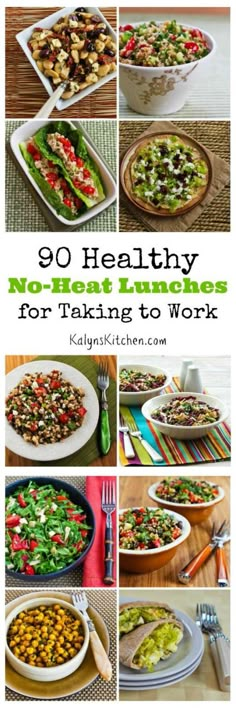 healthy no - heat lunches for tasty to work by kalynskitchen