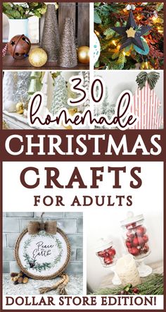 christmas crafts for adults with the title overlay that reads 30 homemade christmas crafts for adults