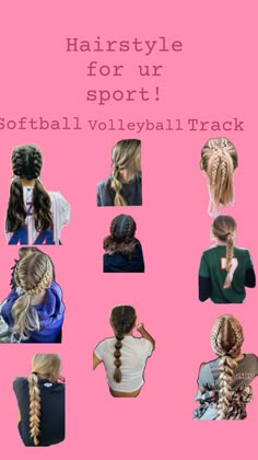 Casual Hairstyles For Long Hair, Cute Volleyball Hairstyles, Soccer Hairstyles, Hairstyle Examples, Softball Hairstyles