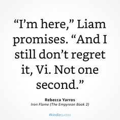 a quote that reads i'm here, llam promises and i still don't regt it, vi not one second