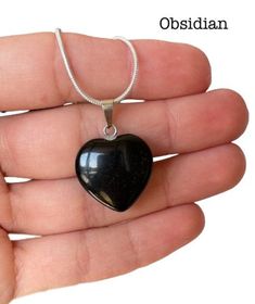 1pc. Natural Crystal Necklace Dainty Crystal Necklace - Etsy Spiritual Black Heart-shaped Necklace, Black Spiritual Jewelry For Valentine's Day, Spiritual Black Jewelry For Valentine's Day, Spiritual Black Heart-shaped Necklaces, Bloodstone Necklace, Necklace Dainty, Romantic Gift, Necklace Sterling Silver, Sterling Silver Necklace