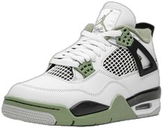 Air Jordan 4 Retro Seafoam, Jordan 4 Retro Seafoam, Nike Air Jordan 4 Retro, Nike Air Jordan 4, Grey Color Scheme, Womens Air Jordans, Jordan 4 Retro, Air Jordan 4, Air Jordan 4 Retro