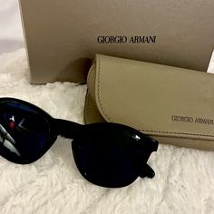 Basically Brand New Black Giorgio Armani Sunglasses In Excellent Condition!Case And Box Are Both Included! Elegant Black Wayfarer Sunglasses, Elegant Wayfarer Sunglasses For Evening, Elegant Formal Sunglasses With Uva Protection, Shades Men, Male Sunglasses, Giorgio Armani Sunglasses, Armani Glasses, Armani Sunglasses, Armani Black