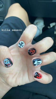 Male Acrylic Nails, Mens Halloween Nails, Nail Ideas For Guys, Halloween Nails Men, Puffy Nails, Guy Nails, Stud Nails, Men Nail, Minimal Nails Art