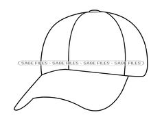 a baseball cap with the word sage files in black and white, on a white background