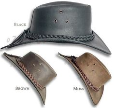 Top Seller for ?oZtrALa?Australian LEATHER Hat Outback Men Women Cowboy Aussie HL11 Ballarat, Womens Accessories Oil Skin, Leather Hat, Theatre Costumes, Cow Skin, Leather Hats, Kids Black, Leather Projects, Western Cowboy, Sizing Chart