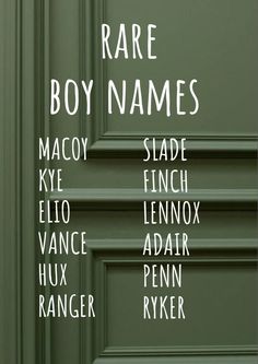 the names of some type of doors