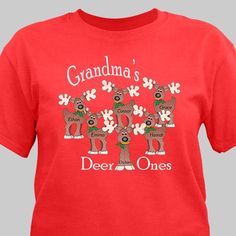 GiftsForYouNow Ones Personalized T-Shirt | Personalized Christmas T-Shirt $19.95 Personalized Tee Shirts, Personalized Christmas Shirts, Christmas Gifts For Grandma, Custom T Shirt Printing, Christmas T Shirt, Holiday Shirts, Grandma Gifts, Personalized T Shirts, Perfect Christmas Gifts