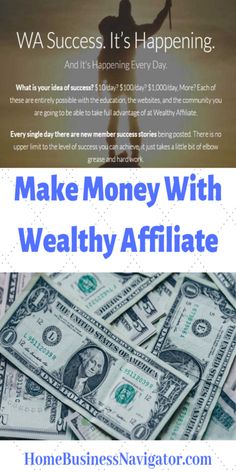 money with the words make money with wealty affiate