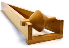 a wooden object with a handle on it