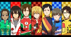 an image of some anime characters in different colors