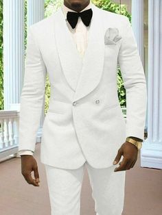 Men Suit White Tuxedo Suit 2 Piece Suit Stylish Suit Wedding Wear Suit For Men Gift For Him White Suit Gift Ideas For Men Listing Include (Coat + Pant) Fabric:- Premium Color:- White Dry Clean Only Express Shipping to world-wide but Remote Area May Take Longer Little color variation may possible due to photography and lights