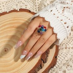 Big White Pearl Flower Ring WomenZircon Engagement Party Jewelry Pearl Flower Ring, Romantic Rings, Wedding Bride Jewelry, Ring Settings Types, Colorful Roses, Trendy Ring, Pearl Flower, Ring Women, Crystal Flower