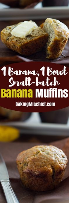 banana bread muffins with butter on top