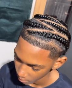 Boy Braids Hairstyles, Cornrow Hairstyles For Men, Braids For Boys, Black Men Haircuts, Mens Braids Hairstyles, Mens Braids, Cornrows Braids, Cornrow Hairstyles