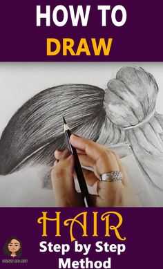 how to draw hair step by step method for beginners with pictures and text below