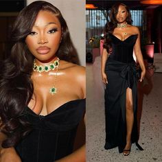 Face card is not declining! Content Creator and Beauty Expert @uchjn attends the #brits with @maybelline 🖤 Hair: @crownedbeauty_22… | Instagram Gala Event Outfit, Birthday Shoot Dress, Glam Chic Outfit, Black Dinner Dresses, Birthday Looks Black Women, Birthday Black Woman, Bday Dresses, Faithful Quotes, African Lifestyle