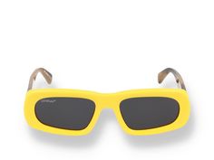 Occhiali da sole Off White AUSTIN SUNGLASSES yellow frontale Sunglasses Yellow, Yellow Sunglasses, Heart Face, Brown Sunglasses, Oval Frame, Grey Lenses, Personal Shopper, Yellow And Brown, Yellow Color