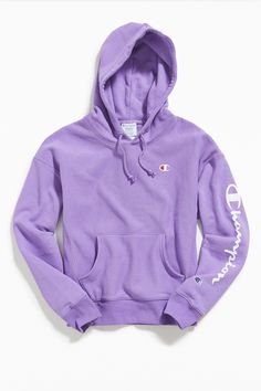 Air Jordan 1 Court Purple, Champion Clothing, Dope Hoodies, Hoodie Aesthetic, Trendy Hoodies, Champion Hoodie, Script Logo, Teenager Outfits, Cool Hoodies