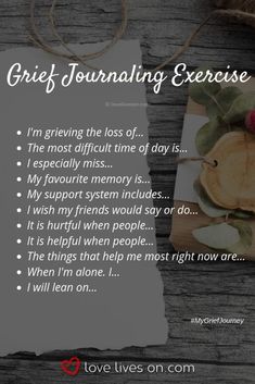 Grief Journaling Prompts – thelifeididntchoose