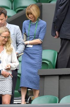 Blue and White Midi Dress Anna Wintour, White Midi, Print Trends, White Midi Dress, Wimbledon, Who What Wear, Must Haves, Vogue, Midi Dress