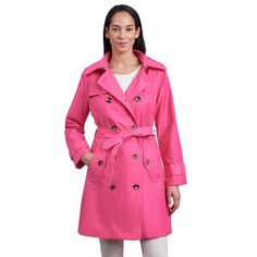 This women's London Fog trench coat is the perfect addition to your outerwear wardrobe.Finding the perfect fit and size for women's clothing requires basic measurements of your chest, waist, hips and inseam. Use this guide to learn more about sizing and everything Kohl's has to offer in women's fashion. FEATURES Button front Lightweight design Removable hood Coordinating belt Fully lined Long sleeves 2-pocketFIT & SIZING 36-in. length from shoulder to hem Designed to hit above the kneesFABRIC & London Fog Trench Coat, Double Breasted Trench Coat, London Fog, Outerwear Coats, Petite Size, Outerwear Women, Gender Female, Double Breasted, Trench Coat