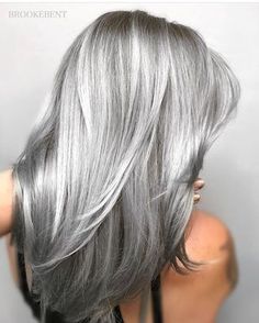 Grey Balayage, Grey Hair Color Silver, Grey Hair Dye, Beautiful Gray Hair, Gray Hair Highlights, Long Gray Hair, Grey Hair Color