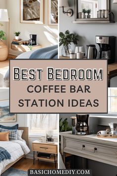 the best bedroom coffee bar station ideas