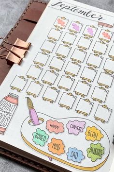 September Mood Tracker, Mood Tracker Ideas, Journal D'inspiration, September Mood, Bullet Journal September, Crazy Laura, Bullet Journal Headers, Studera Motivation, Tracker Ideas