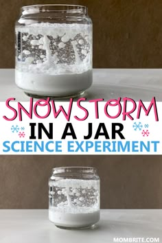 snow storm in a jar science experiment for kids