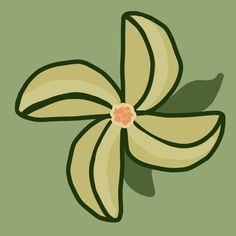 an image of a flower on a green background